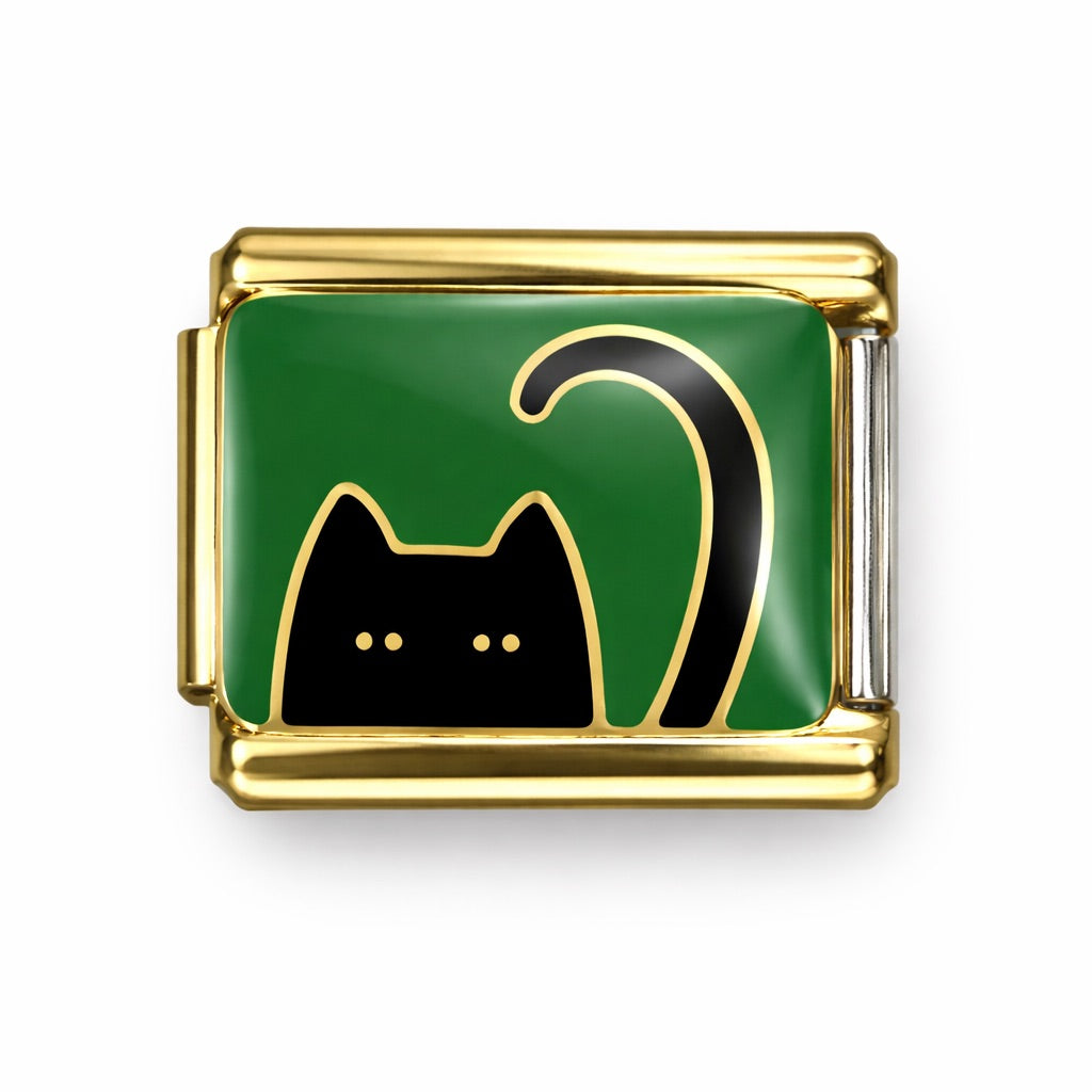 FEKETE MACSKA 2. - charm karkötő elem
