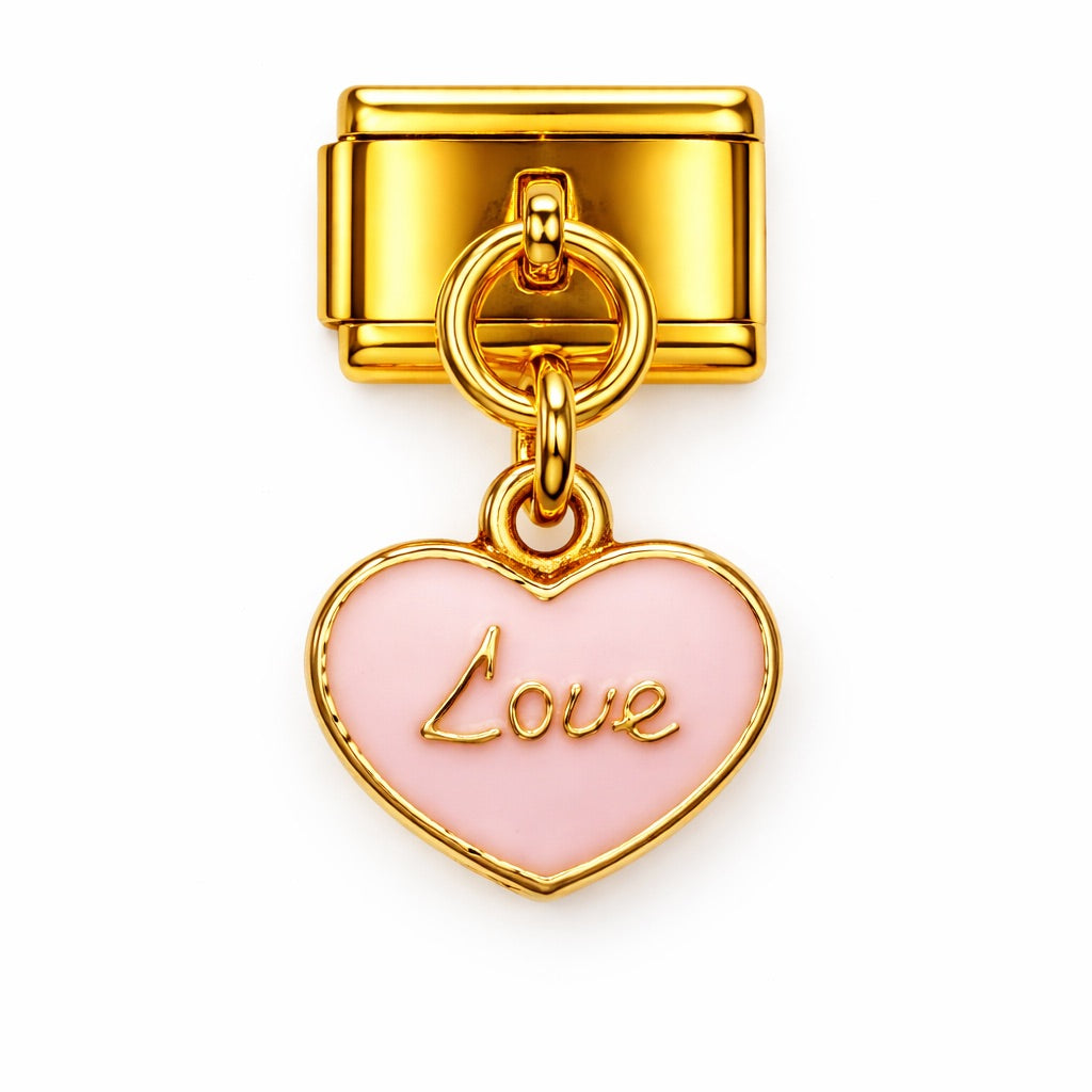 LOVE SZÍV 2.0 - charm karkötő elem