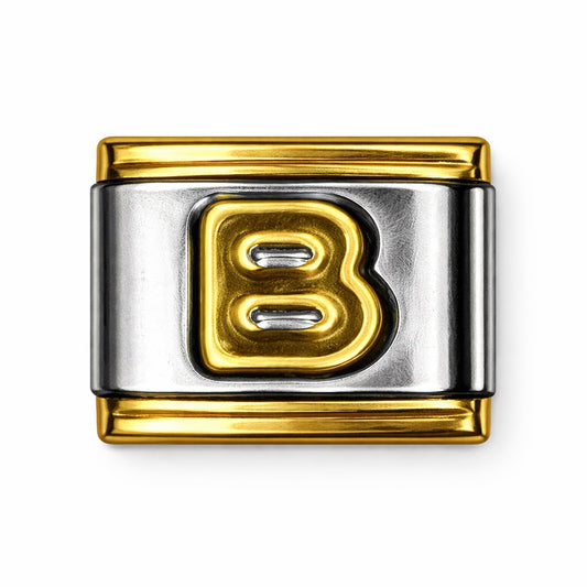 BETŰ - B - charm karkötő elem