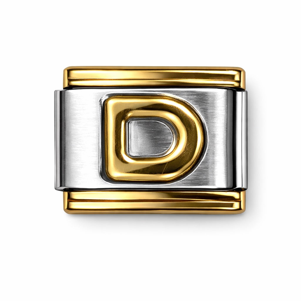 BETŰ - D - charm karkötő elem