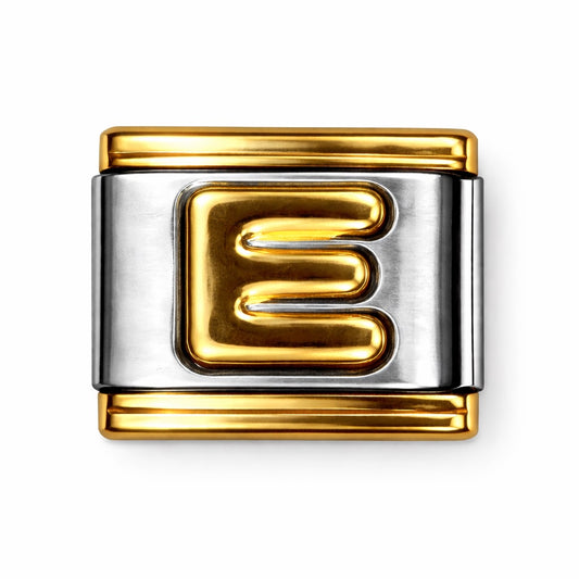 BETŰ - E - charm karkötő elem