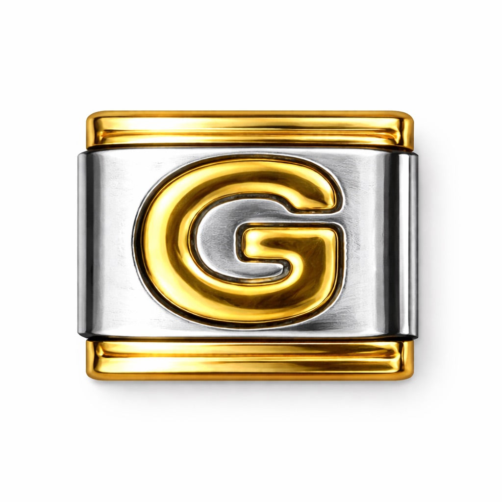 BETŰ - G - charm karkötő elem