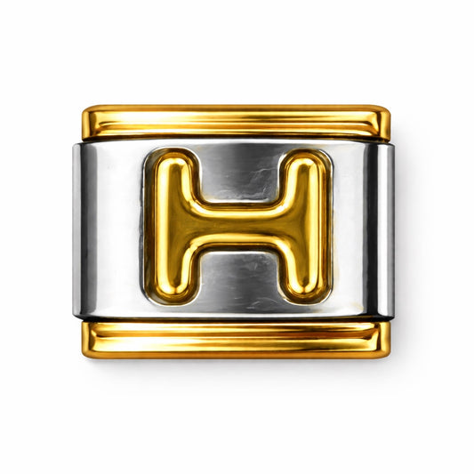 BETŰ - H - charm karkötő elem