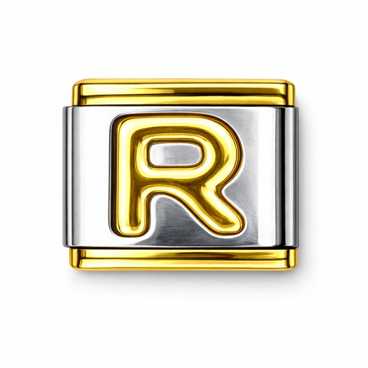 BETŰ - R - charm karkötő elem