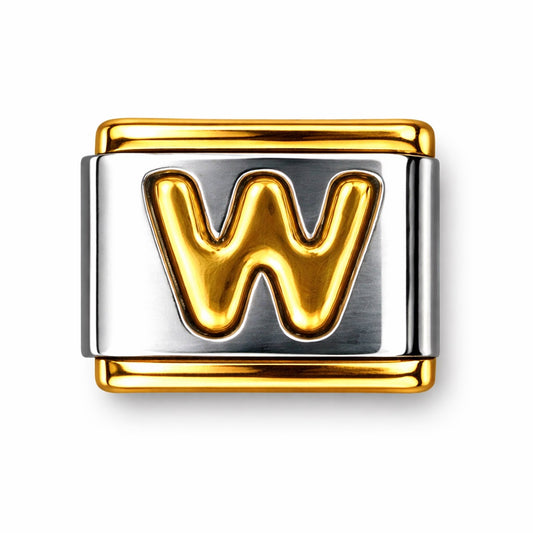 BETŰ - W - charm karkötő elem