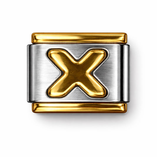 BETŰ - X - charm karkötő elem