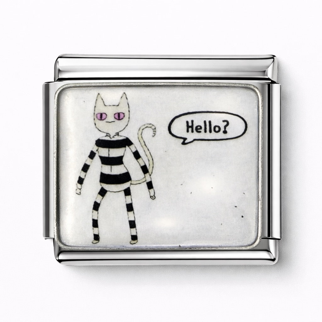 HELLO CAT  - charm karkötő elem