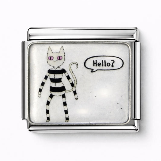 HELLO CAT  - charm karkötő elem