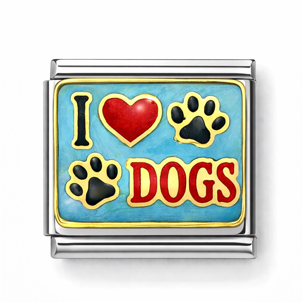 I LOVE DOGS  - charm karkötő elem