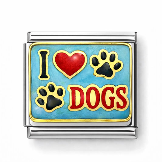 I LOVE DOGS  - charm karkötő elem