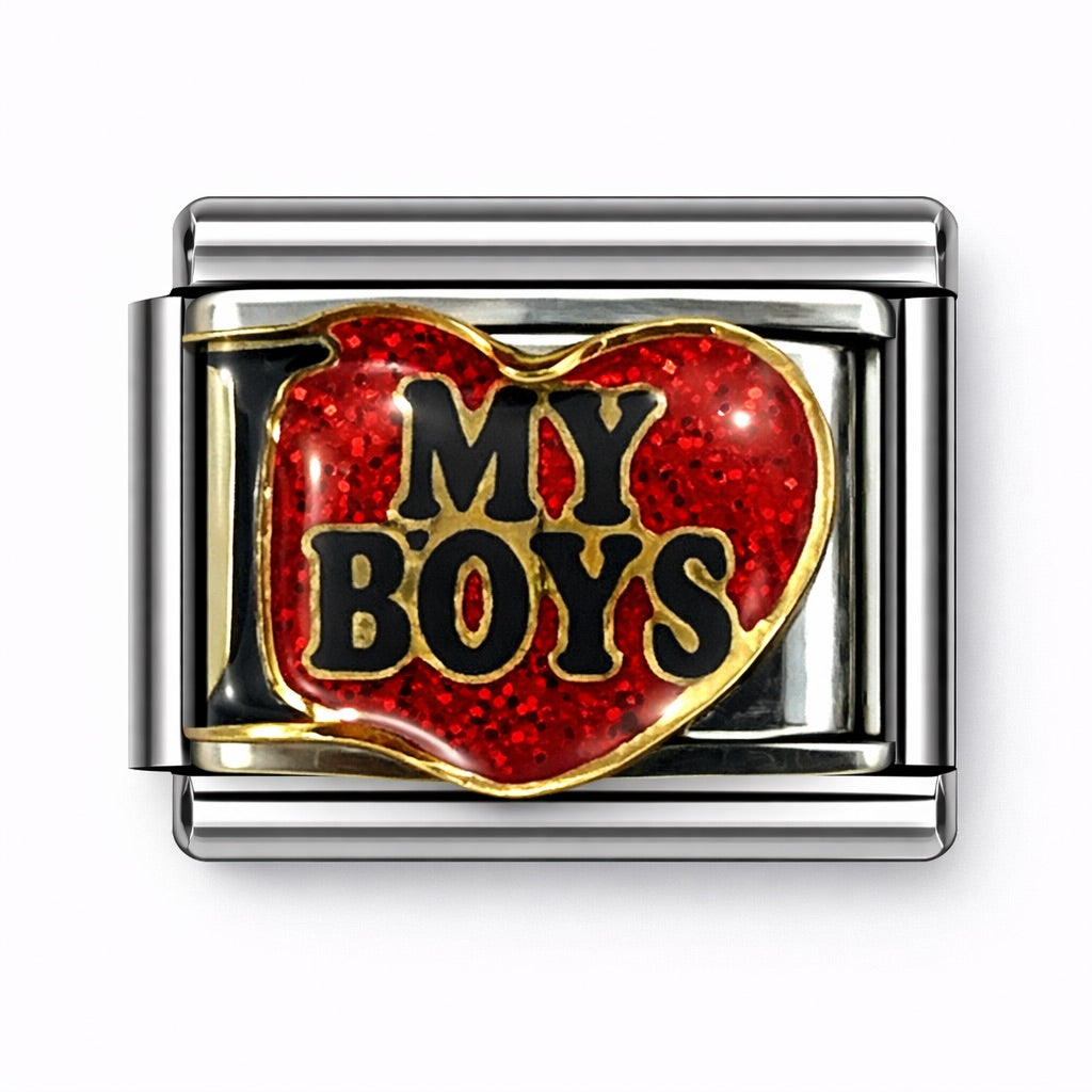 I LOVE MY BOYS  - charm karkötő elem