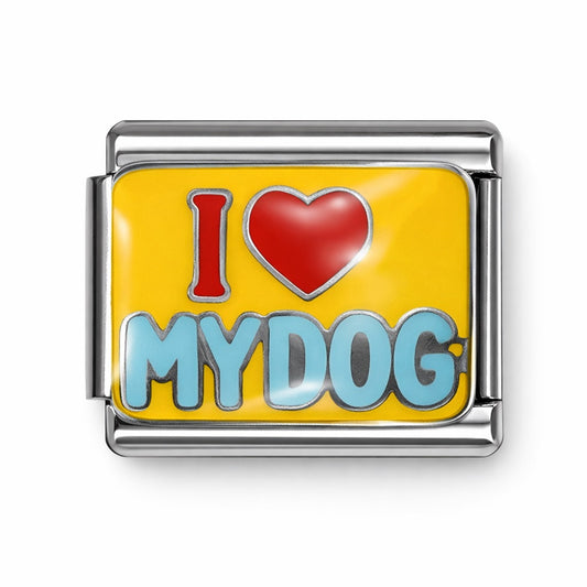 I LOVE MY DOG  - charm karkötő elem