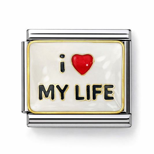 I LOVE MY LIFE  - charm karkötő elem