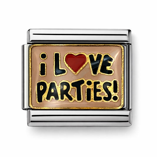 I LOVE PARTIES - charm karkötő elem