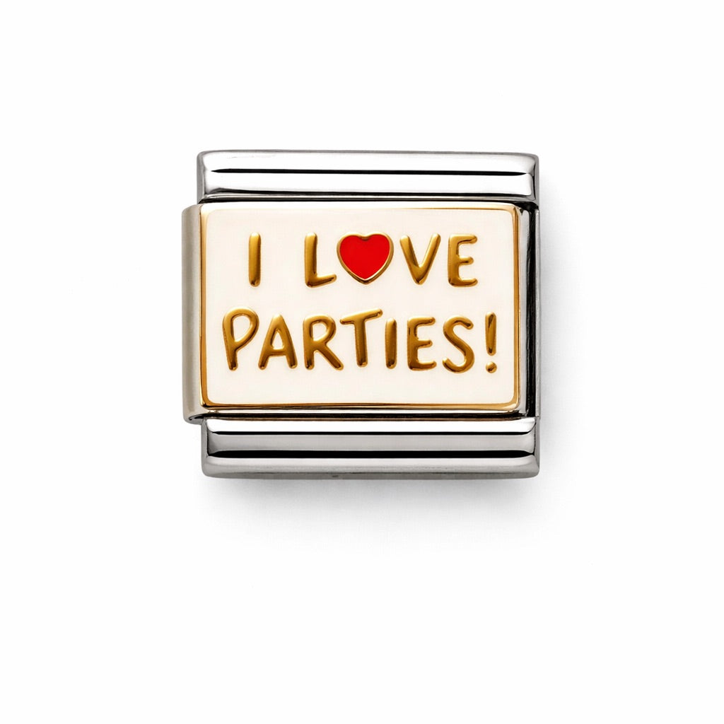 I LOVE PARTIES 2.0 - charm karkötő elem