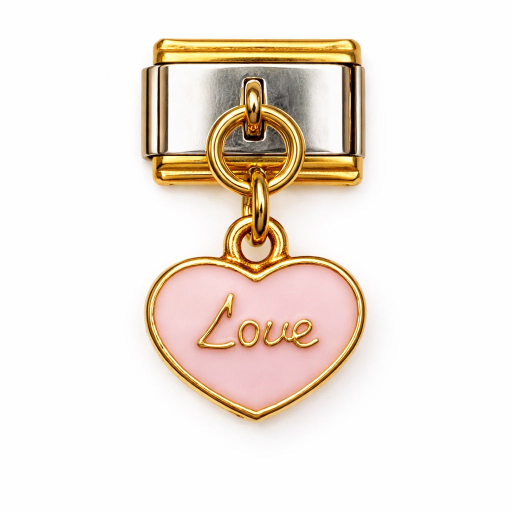 LOVE SZÍV - charm karkötő elem