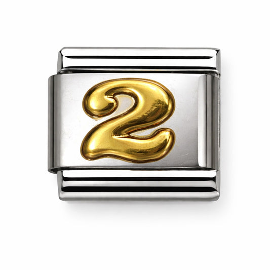 SZÁM - 2 - charm karkötő elem