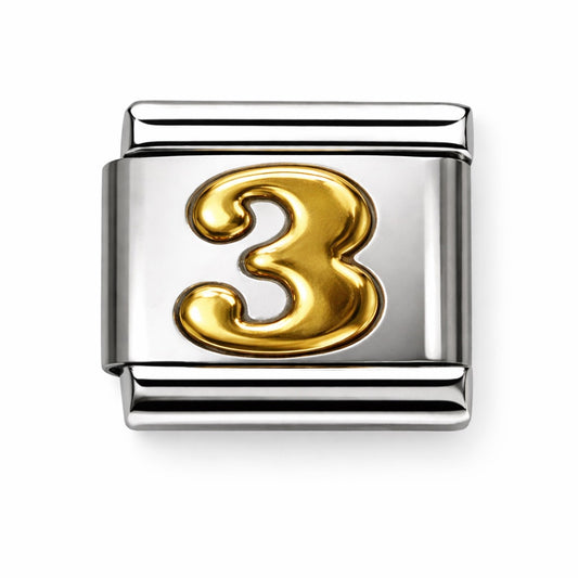 SZÁM - 3 - charm karkötő elem
