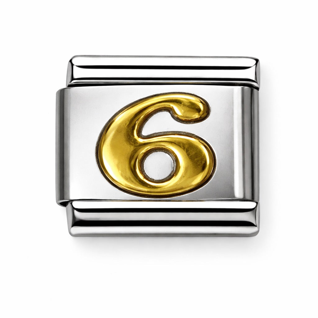 SZÁM - 6 - charm karkötő elem