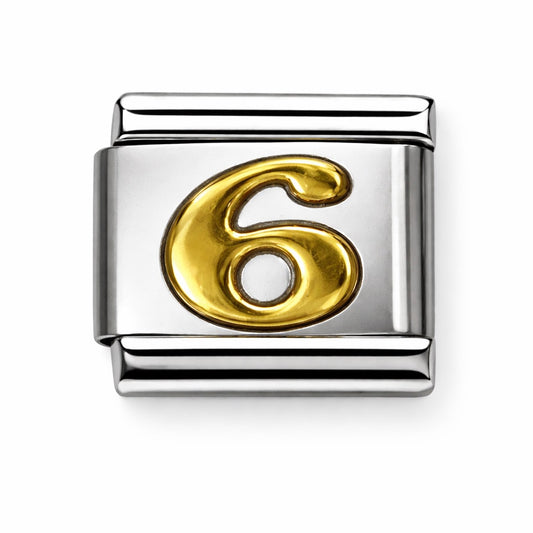 SZÁM - 6 - charm karkötő elem